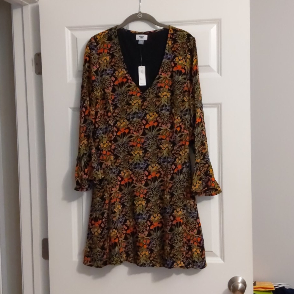 Black floral dress